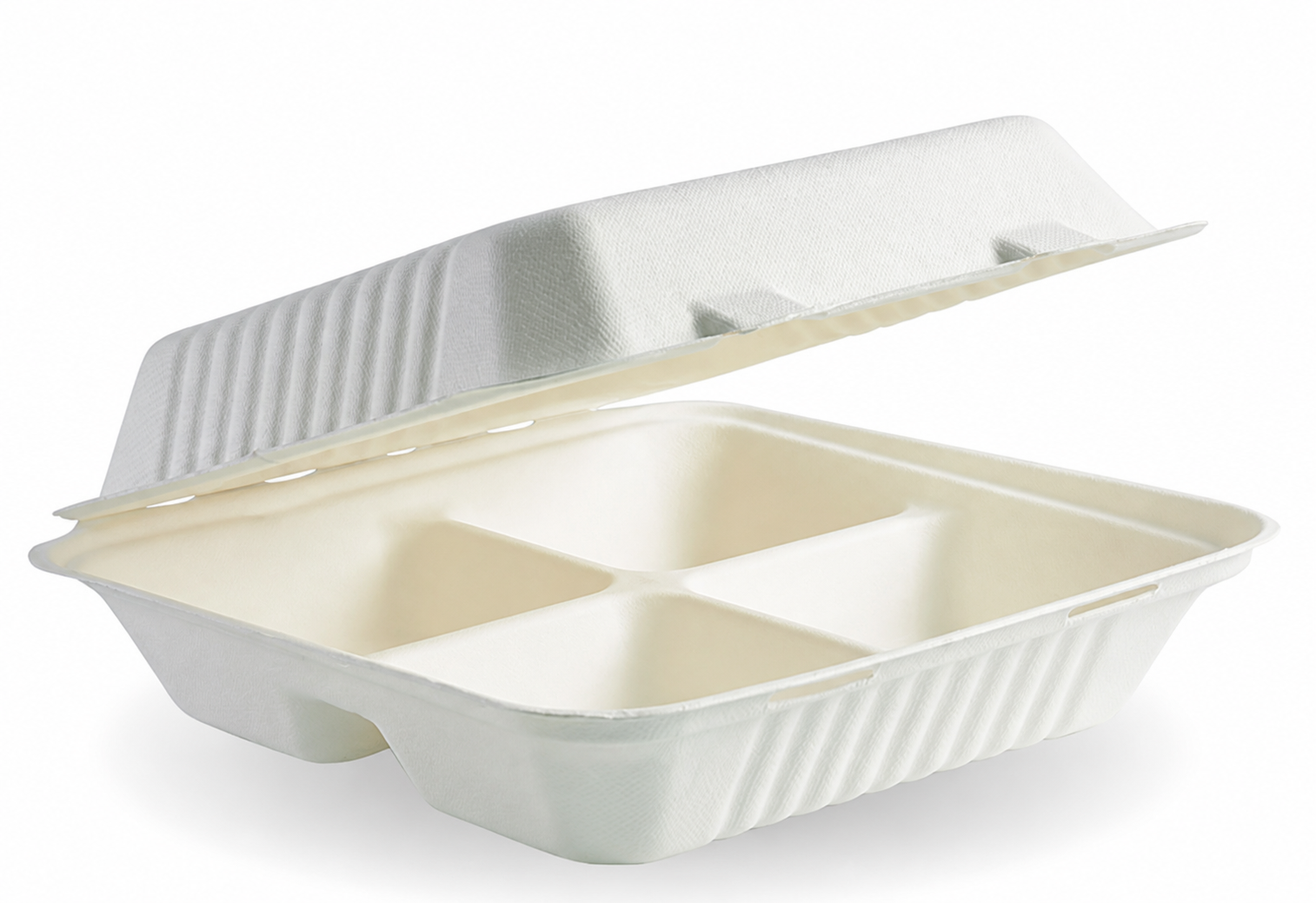 4-compartment sugarcane bagasse meal box